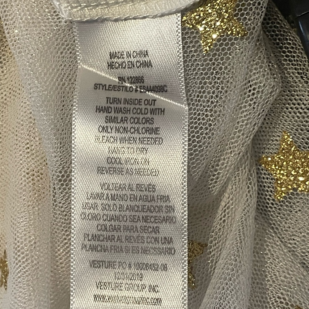 Zunie 2 pack Tutu/ Skirt Pink and White Stars Polkadots Gold Size 5/6 - Picture 7 of 7